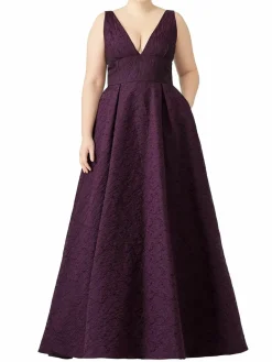 Women Monique Lhuillier Center Stage Jacquard A Line Gown