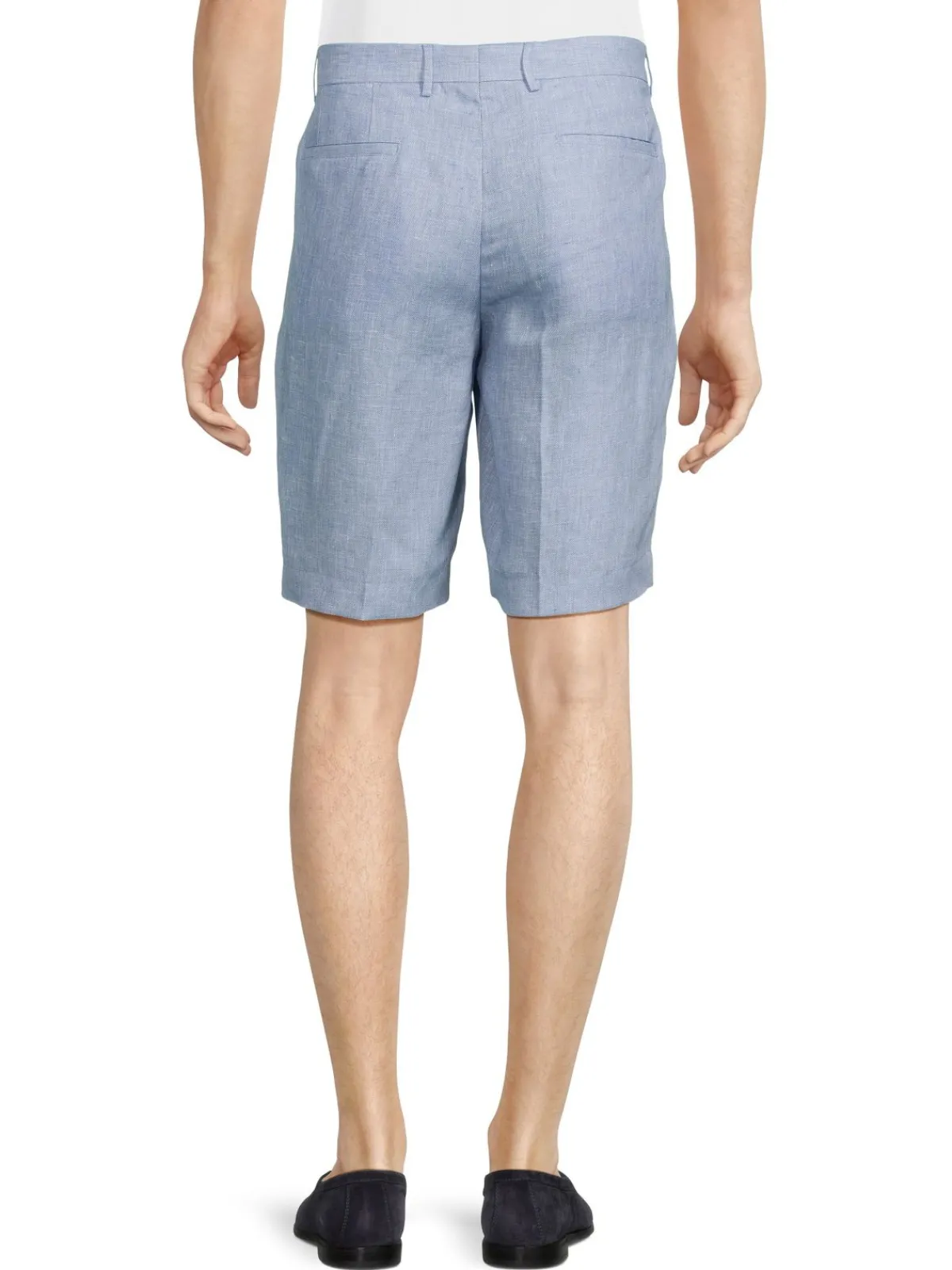 Zanella Shorts|Chad Linen Textured Shorts Blue