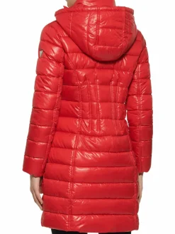 Women Guess Channel Quilted Puffer Jacket