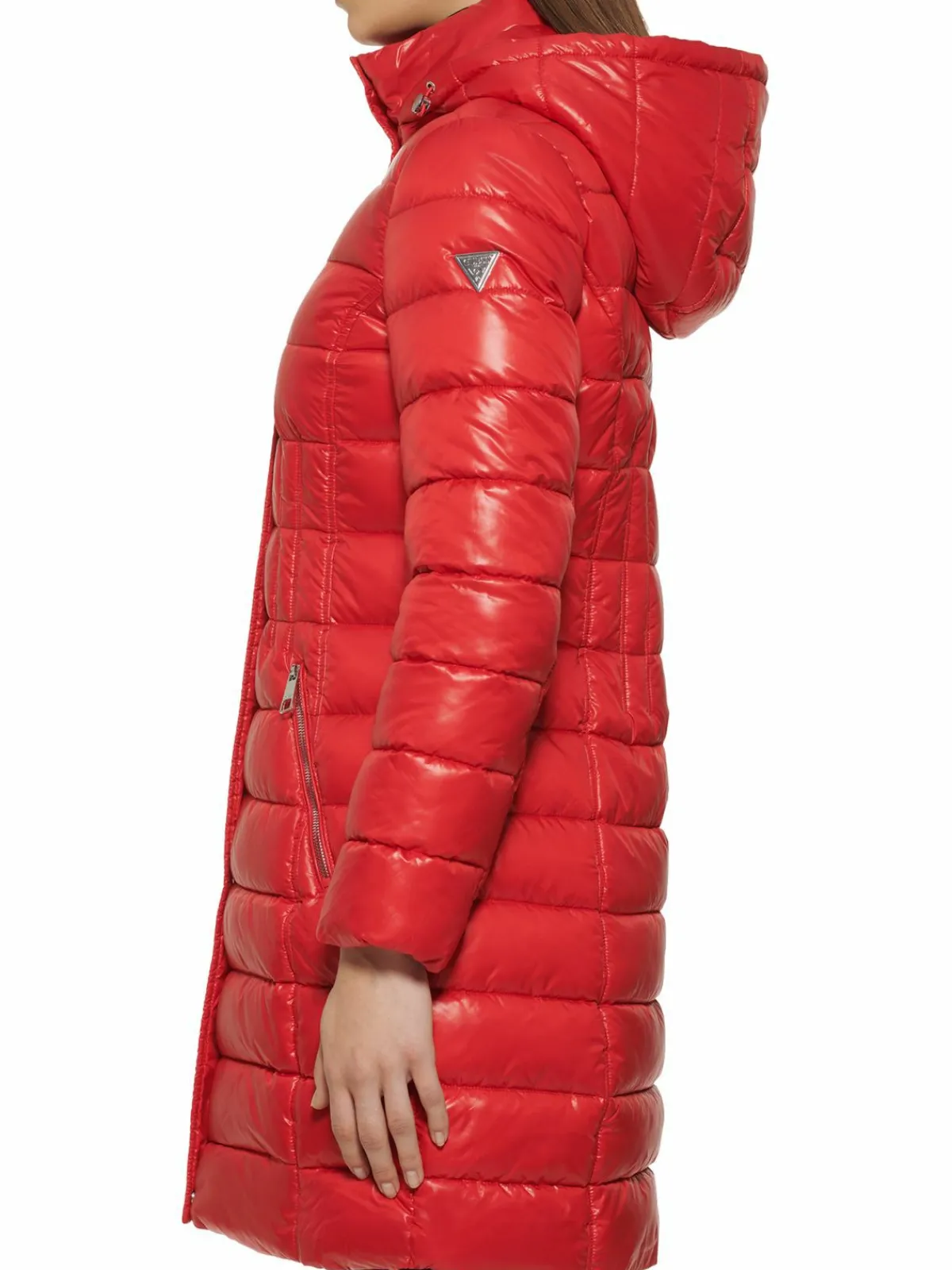 Women Guess Channel Quilted Puffer Jacket