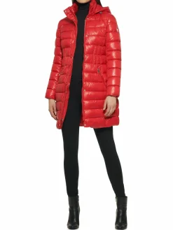 Women Guess Channel Quilted Puffer Jacket
