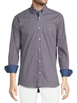 TailorByrd Casual Button-Down Shirts|Checked Button Down Shirt Blue