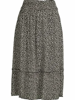 Women Bobeau Cheetah Print Midi Skirt