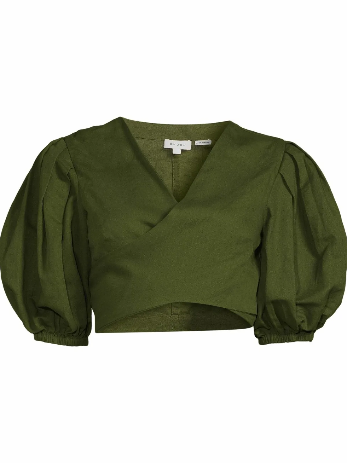 Women Rhode Cheryl Linen Blend Crop Top