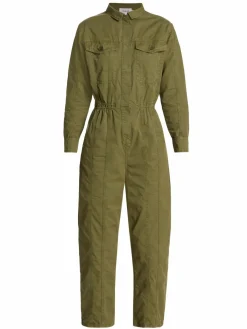 Women Frame Cinched Twill Jumpsuit