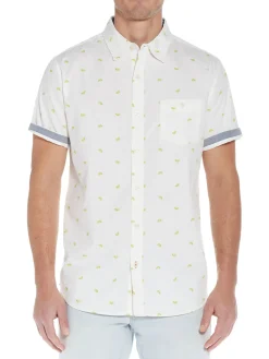 Weatherproof Vintage Casual Button-Down Shirts|Citrus Short Sleeve Button Down Shirt