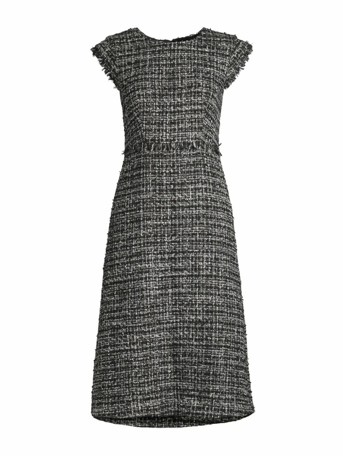 Women Donna Karan City Mist Tweed Midi Dress