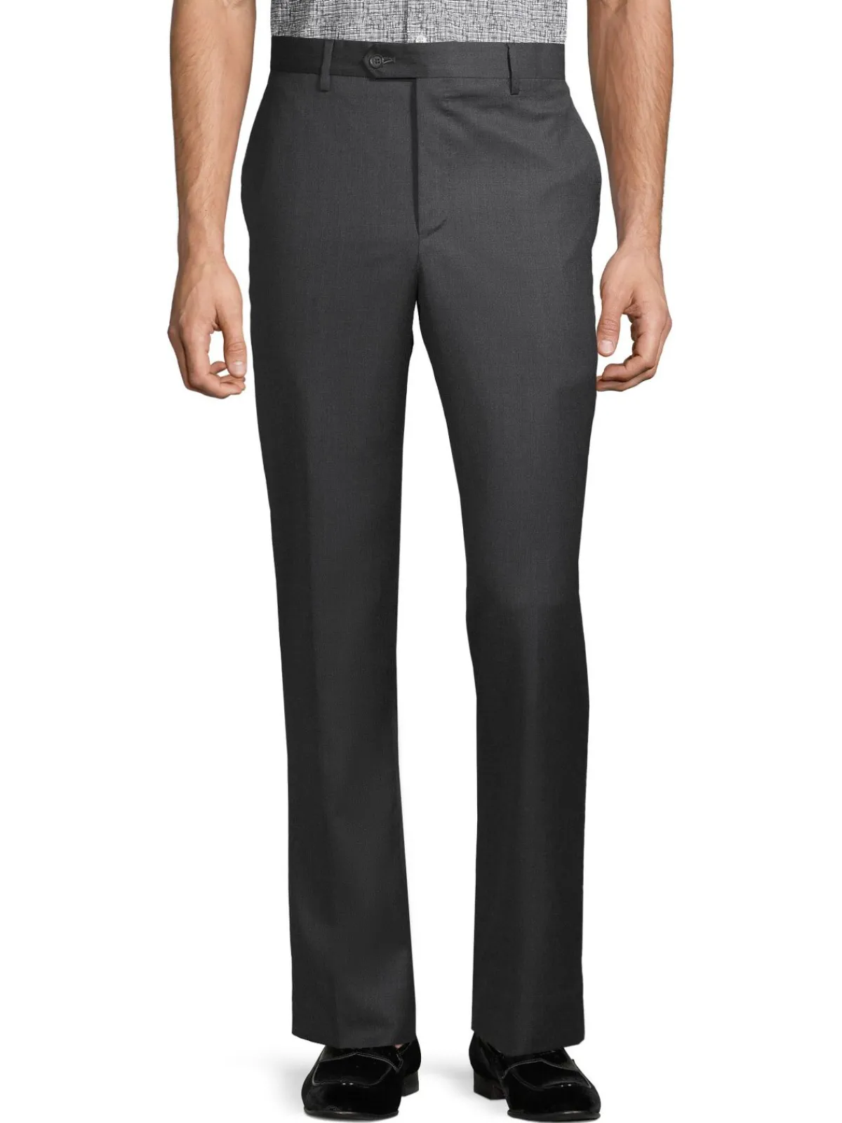 Saks Fifth Avenue Tuxedos & Formal Wear|Classic Fit Buttoned Wool Dress Pants Charcoal