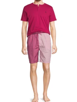 Original Penguin Loungewear, Sleepwear & Robes|Classic Fit 2-Piece Logo Pajama Set