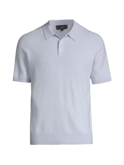 Vince Cashmere|Classic Wool & Cashmere Birdeye Polo