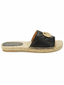 Valentino by Mario Valentino Clavel Quilted Espadrille Flat Sandals