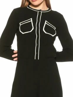 Women Alexia Admor Clover Ribbed Cardigan