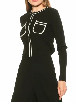 Women Alexia Admor Clover Ribbed Cardigan