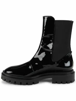 Stuart Weitzman Coated Leather Trim Chelsea Boots