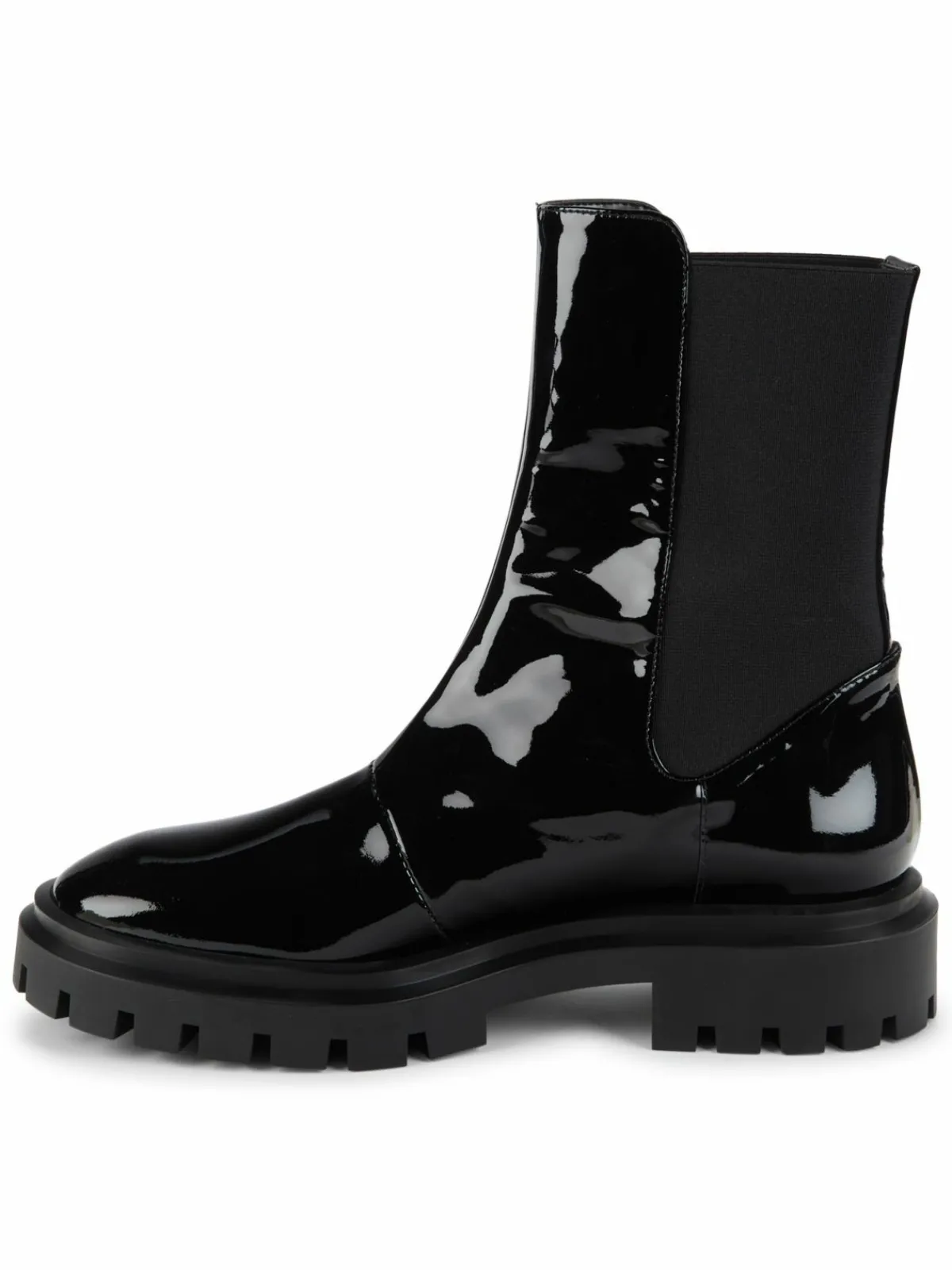 Stuart Weitzman Coated Leather Trim Chelsea Boots