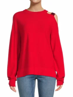 Women DKNY Cold Shoulder Sweater