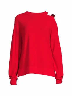 Women DKNY Cold Shoulder Sweater