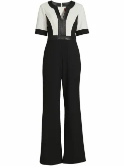 Women Focus by Shani Colorblock Splitneck Jumpsuit