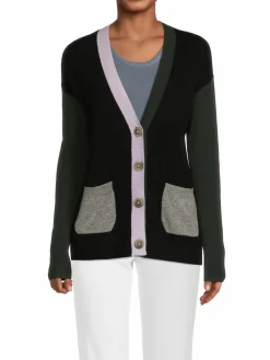 Women Lisa Todd Colorblock Wool & Cashmere Cardigan