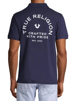 True Religion Polos|Cotton Logo Polo