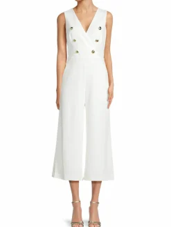 Women Karl Lagerfeld Paris Crepe Cropped Jumpsuit