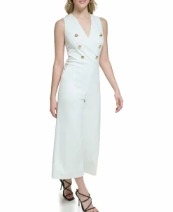 Women Karl Lagerfeld Paris Crepe Cropped Jumpsuit