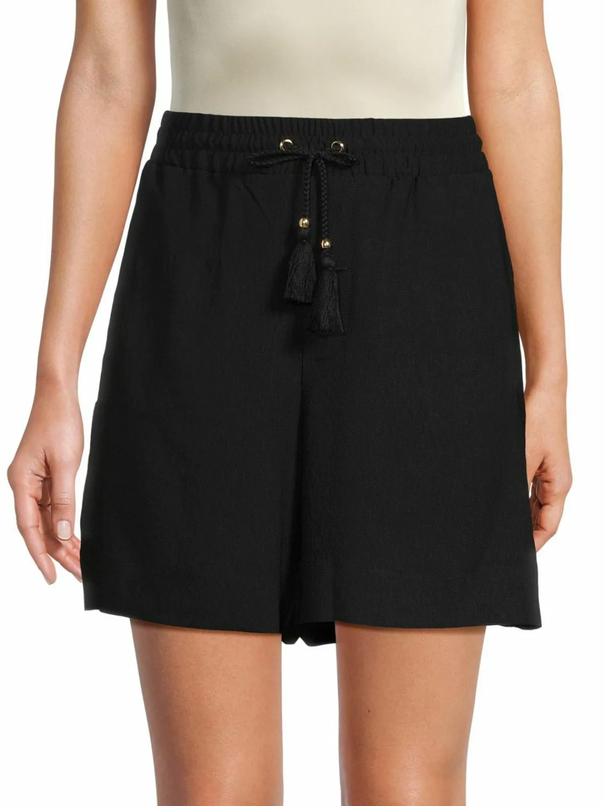 Women H Halston Crinkle Drawstring Shorts