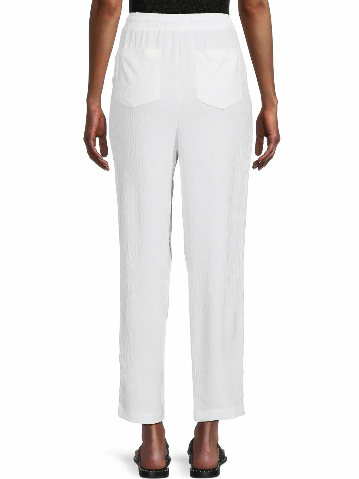 Women H Halston Crinkle Straight Leg Pants