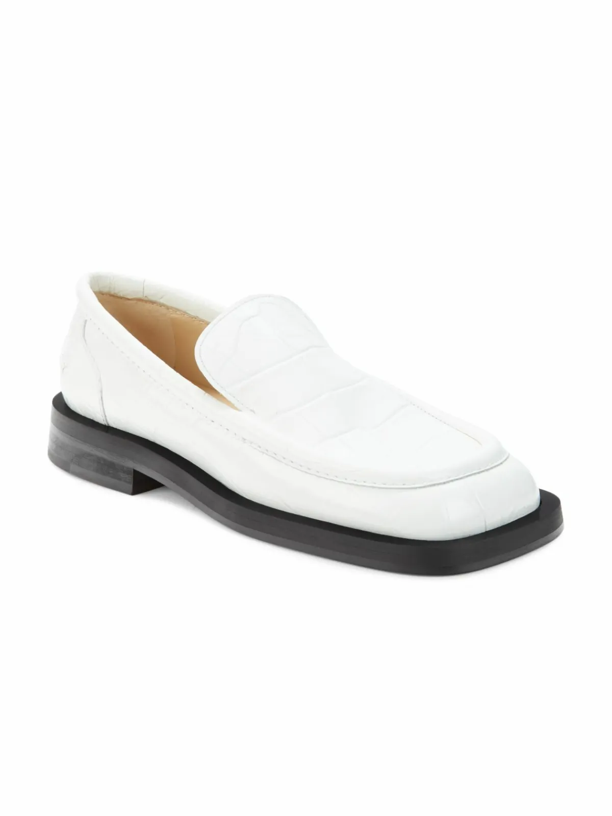 Proenza Schouler Croc Embossed Leather Loafers