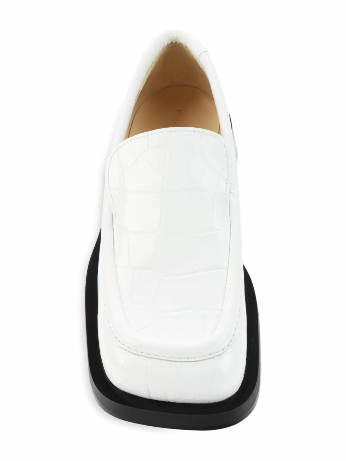 Proenza Schouler Croc Embossed Leather Loafers