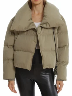 Women Avec Les Filles Cropped Puffer Jacket