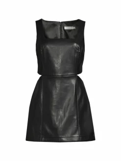 Women Avec Les Filles Cutout Faux Leather Romper