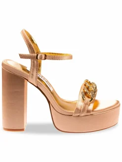 Lady Couture Dance Rhinestone Chain Platform Sandals
