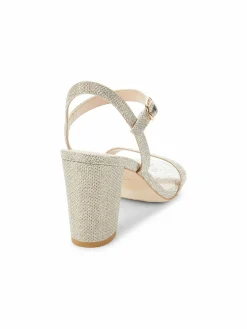 Stuart Weitzman Dancer Textured Block Heel Sandals