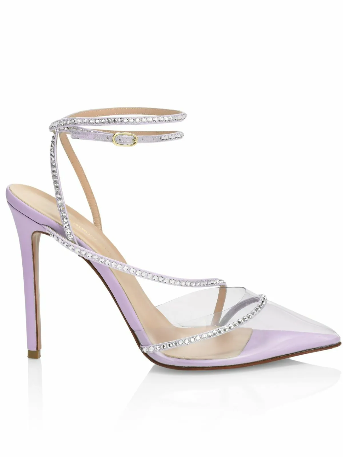 Andrea Wazen Dassy Sunset Leather & Crystal Pumps