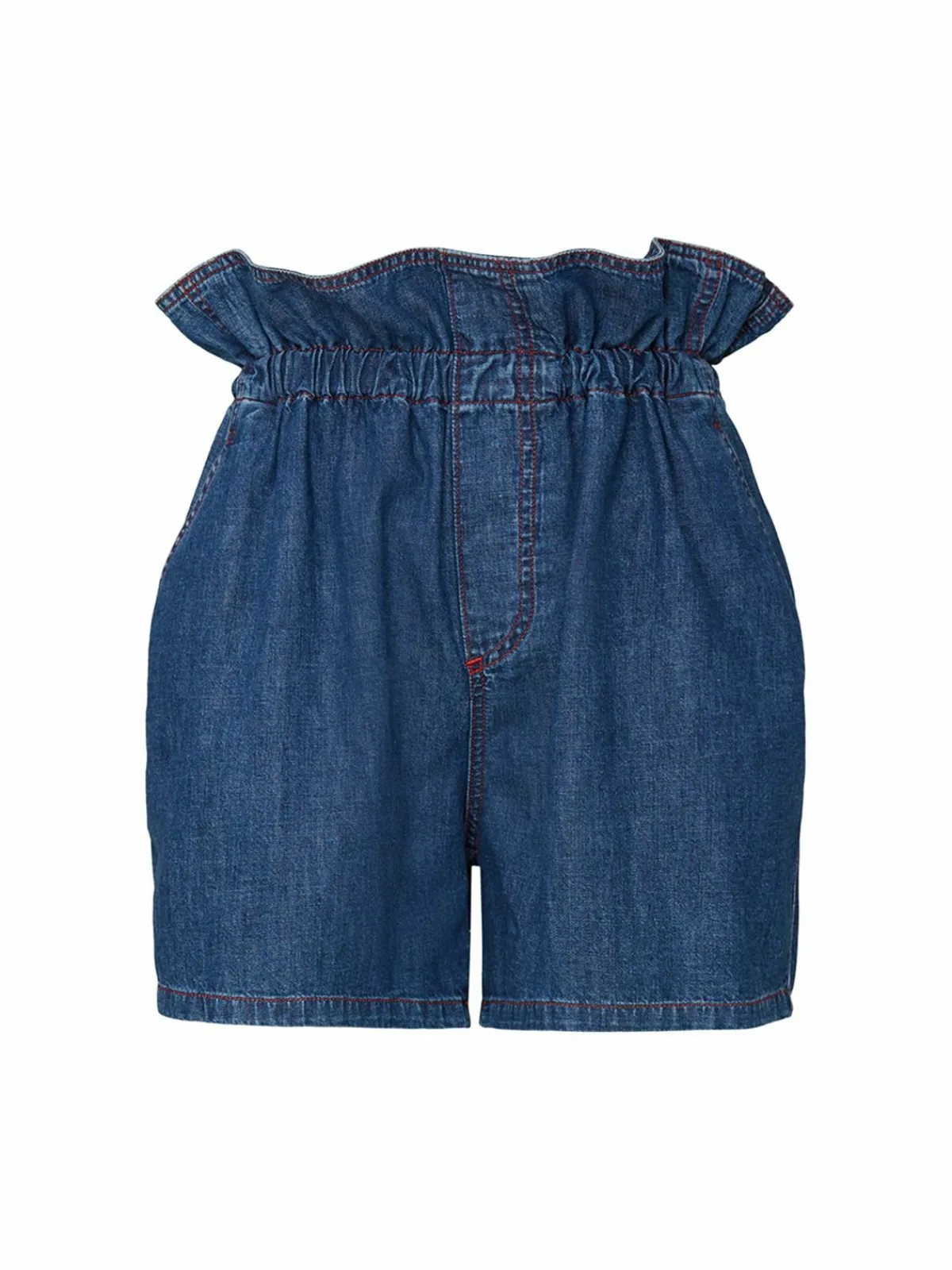 Women Philosophy di Lorenzo Serafini Denim Paper Bag Shorts
