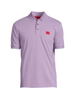HUGO Polos|Dereso Box Logo Polo Purple