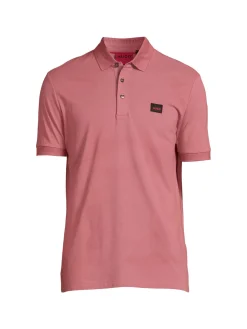 HUGO Polos|Dereso Box Logo Polo Medium Pink