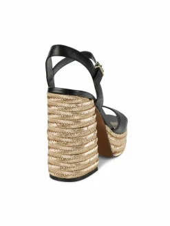 Kenneth Cole Dexter Leather Espadrille Platform Sandals