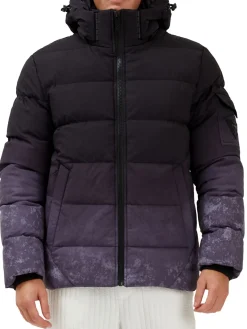 Point Zero by Maurice Benisti Coats & Jackets|Dip Dye Hooded Puffer Jacket Navy