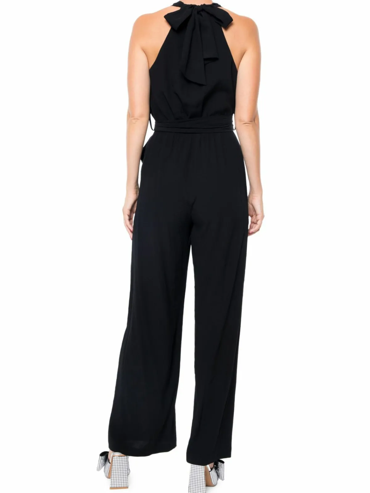 Women MEGHAN LA Disco Belted Wide Leg Jumpsuit