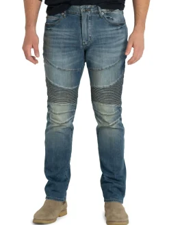 Stitch Jeans|Distressed Slim Fit Biker Jeans Desert Day Blue