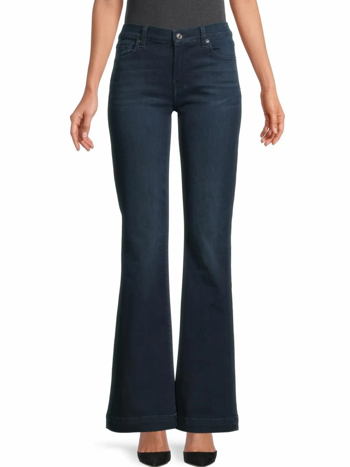 Women 7 For All Mankind Dojo Cuff Flared Jeans
