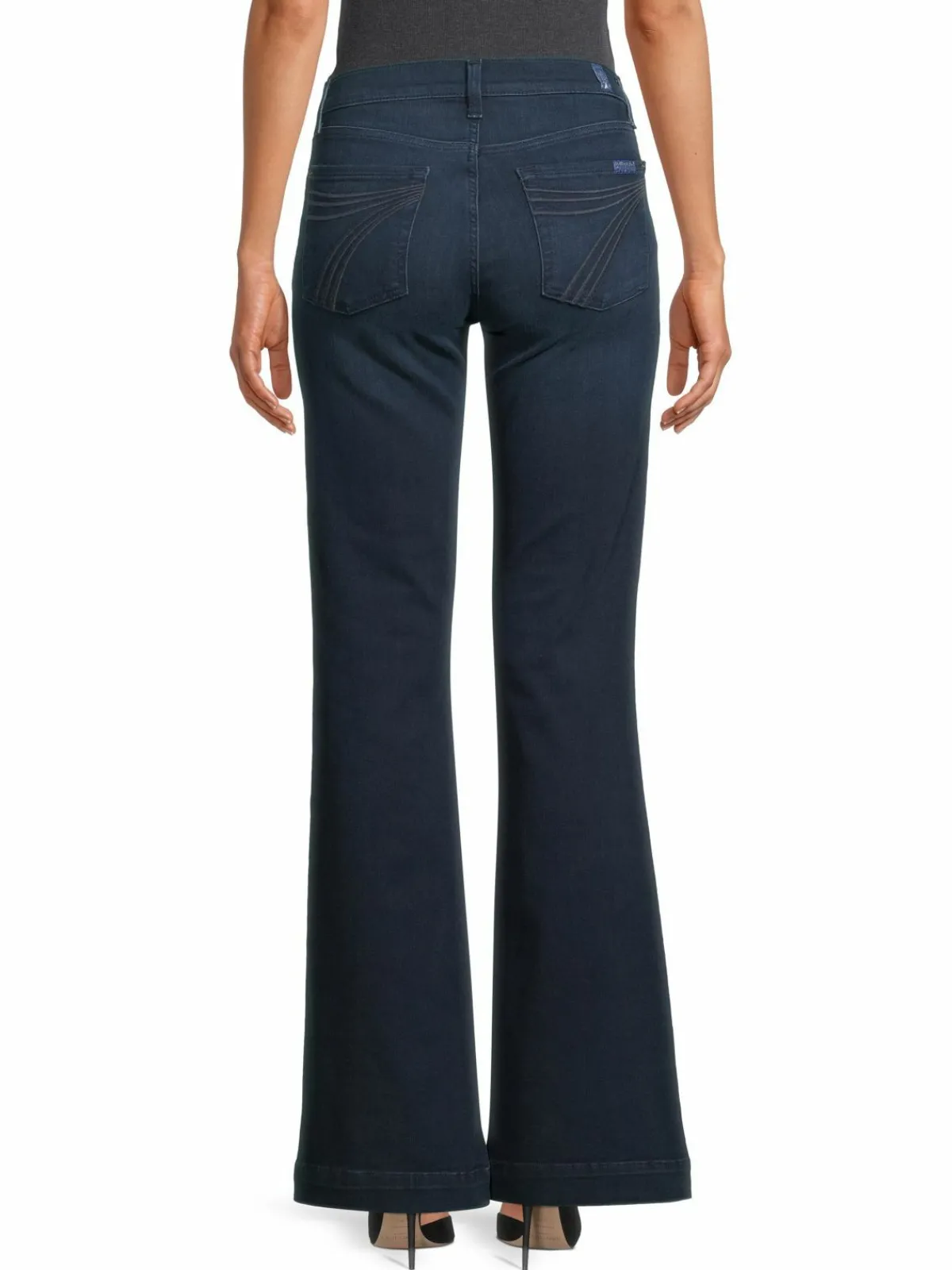 Women 7 For All Mankind Dojo Cuff Flared Jeans