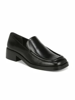 Vince Doris Leather Block Heel Loafers