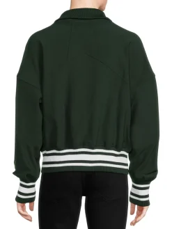 R H U D E Coats & Jackets|Dropped Shoulder Zip Jacket Green