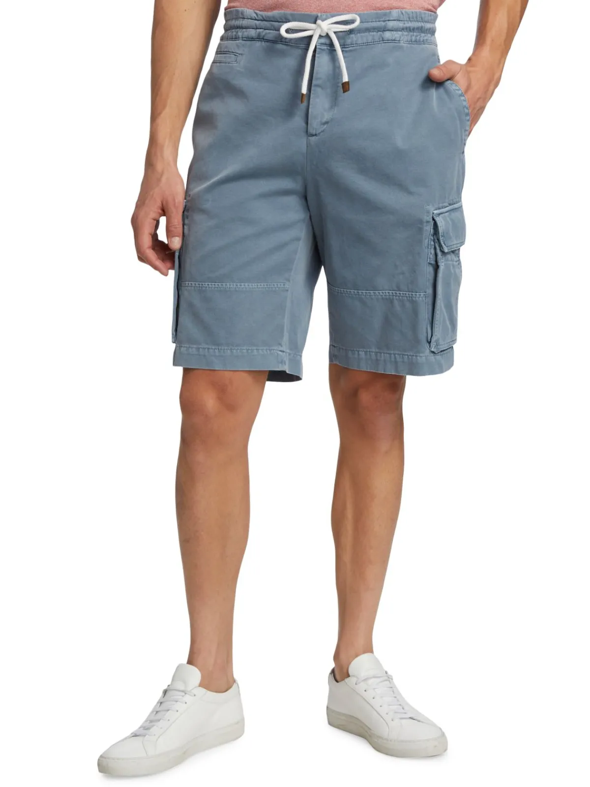 Brunello Cucinelli Cashmere|Dyed Bermuda Shorts Blue