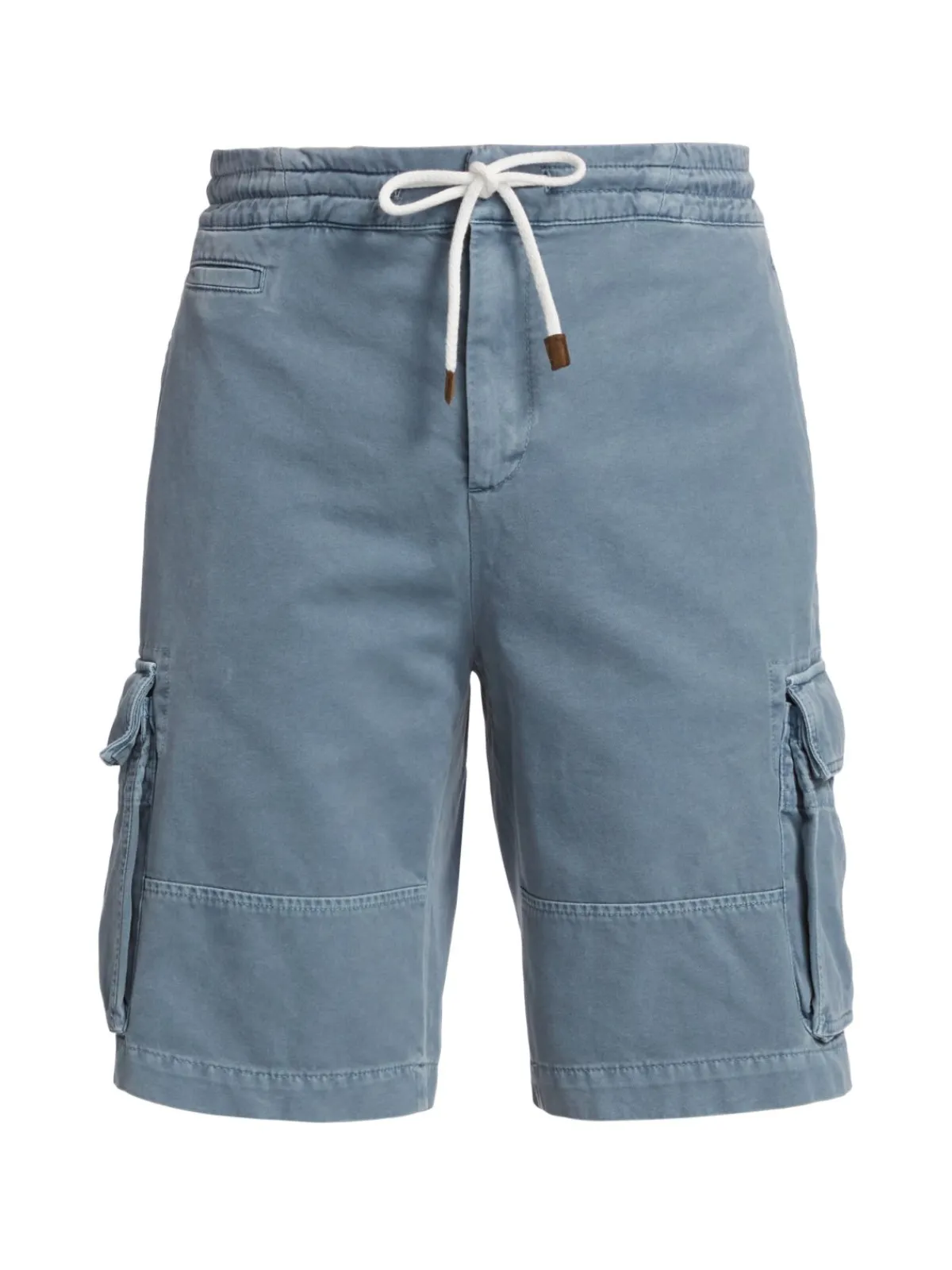 Brunello Cucinelli Cashmere|Dyed Bermuda Shorts Blue