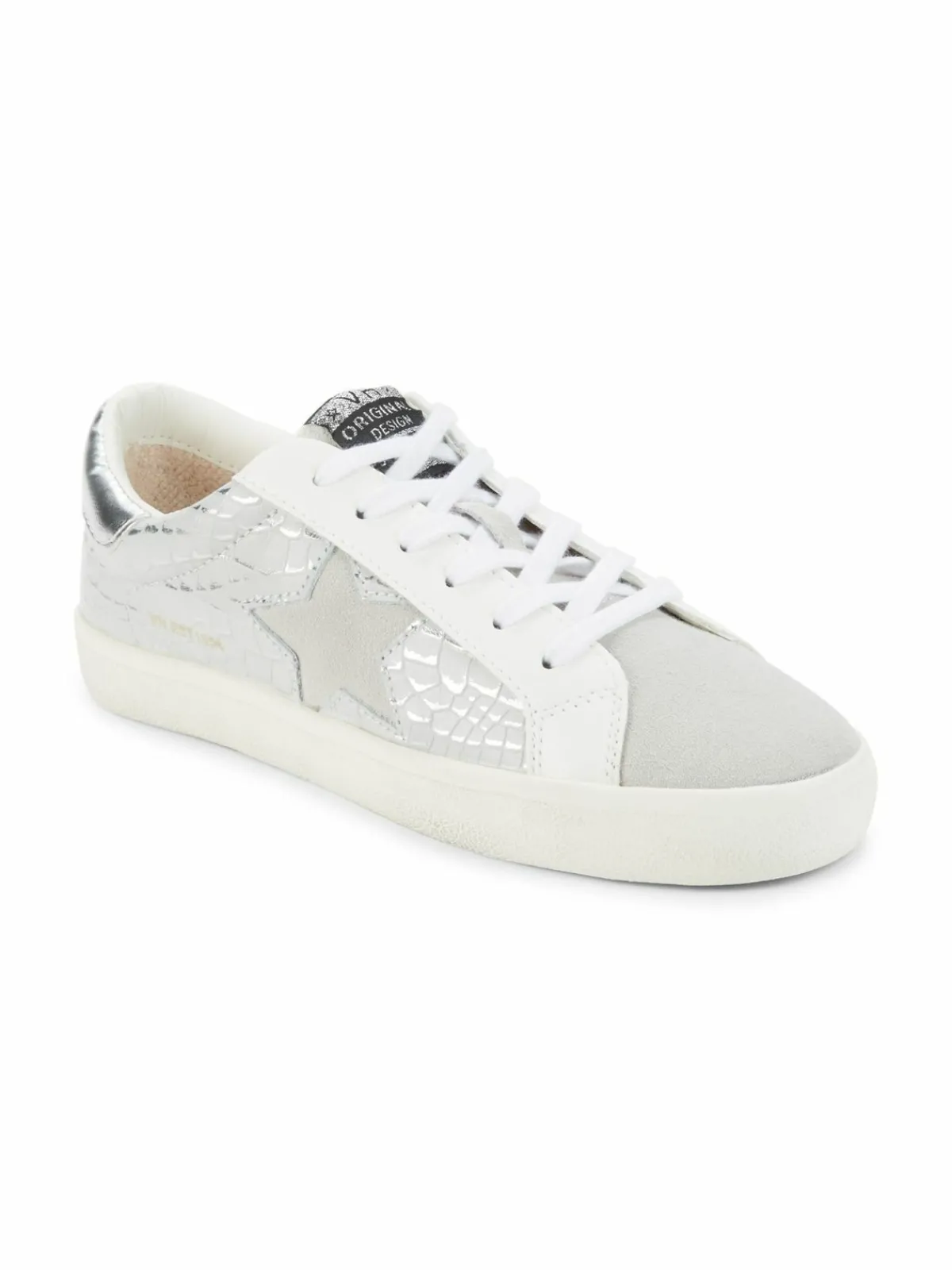 Vintage Havana Edge Croc-Embossed Leather Sneakers