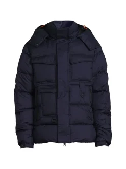 Save the Duck Coats & Jackets|Egon Hooded Puffer Jacket Navy Blue